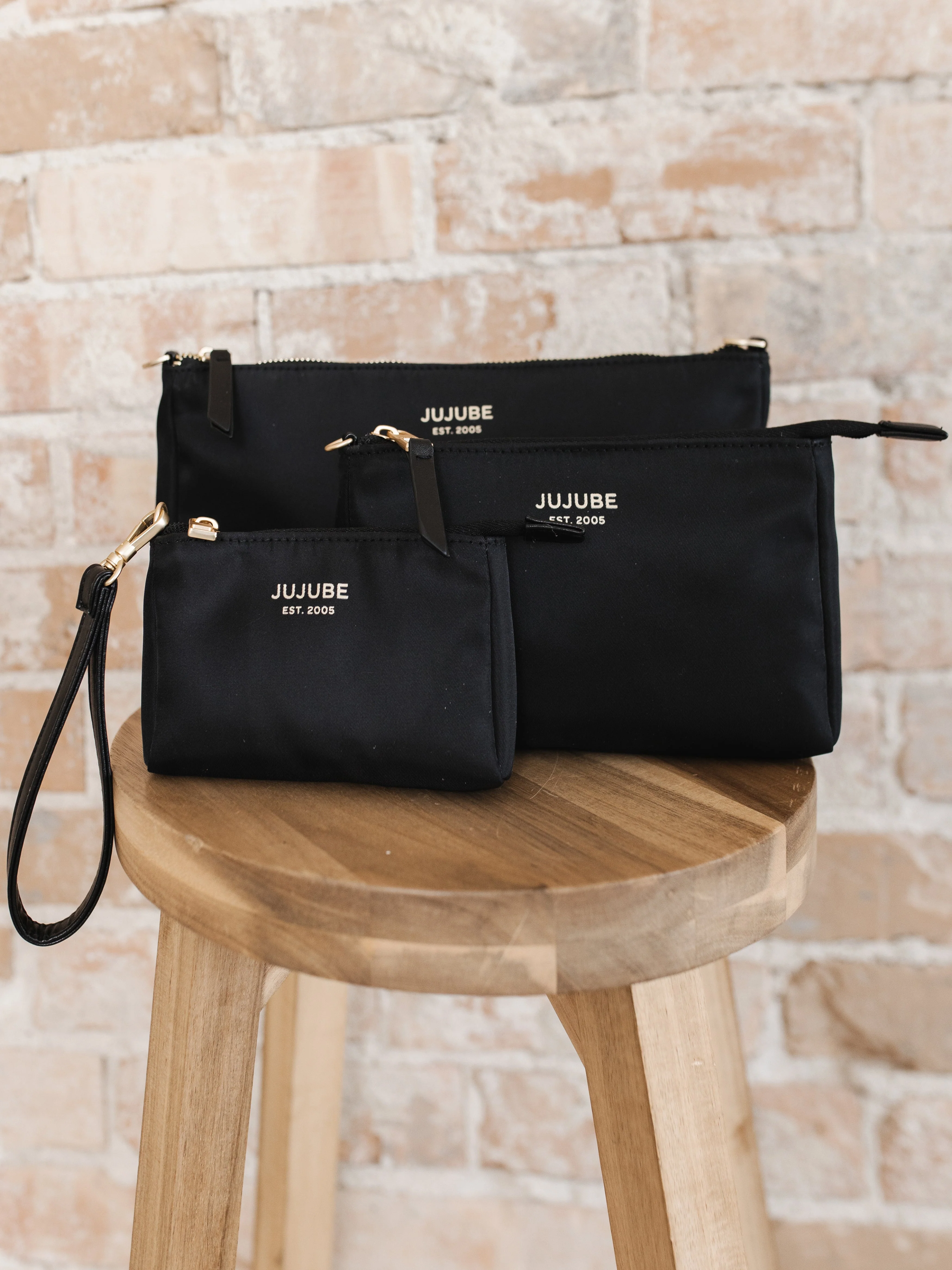 JuJuBe 3-Piece Pouch Clutch Purse Set - Black - Image 10