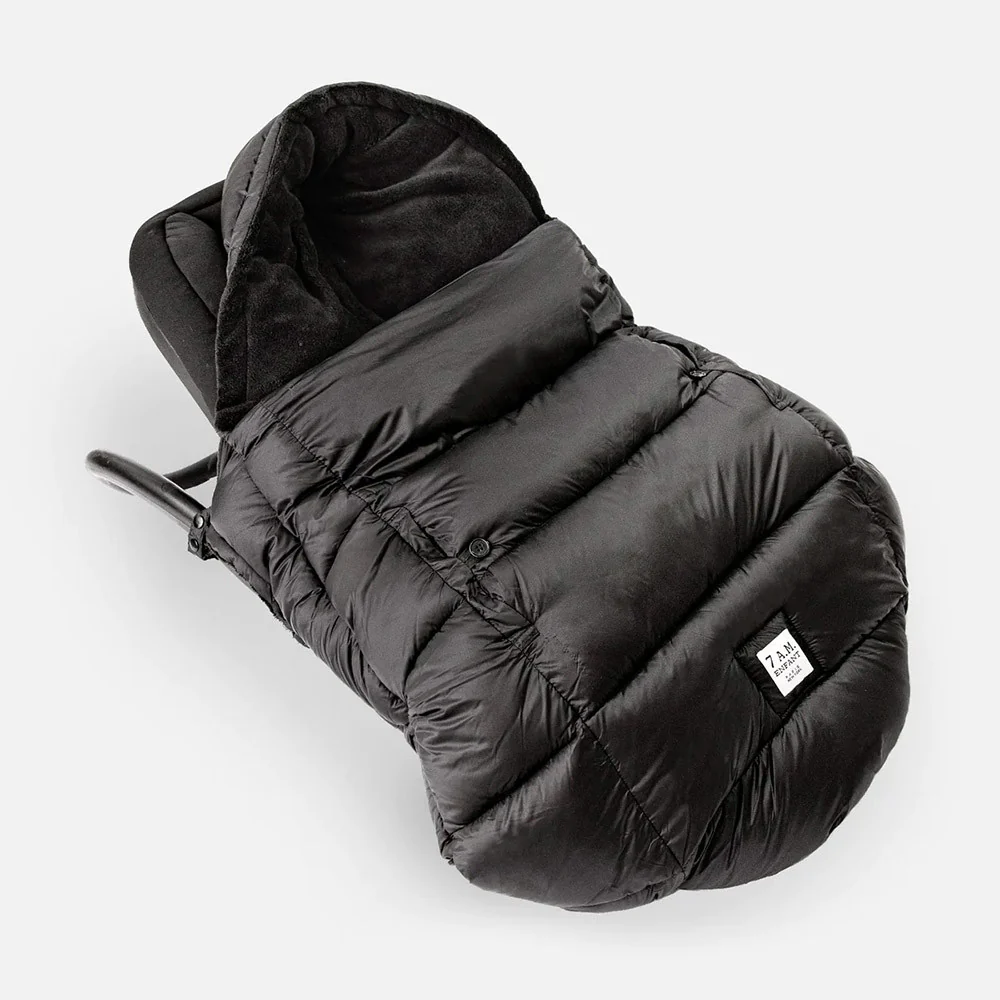 7AM Enfant K-Poncho in Black Plush Heavyweight - Image 4