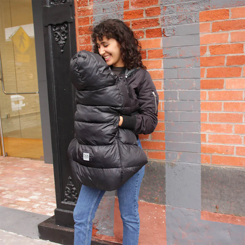 7AM Enfant K-Poncho in Black Plush Heavyweight - Image 5