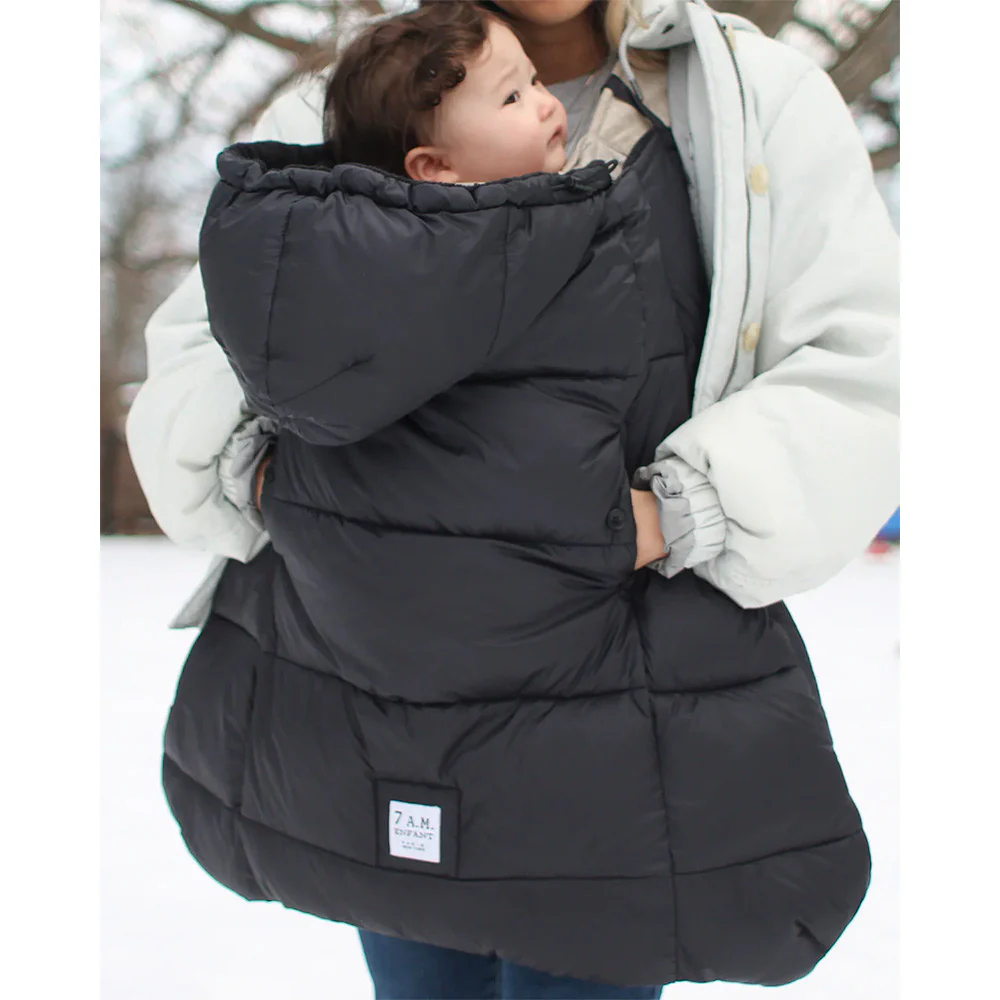 7AM Enfant K-Poncho in Black Plush Heavyweight - Image 6