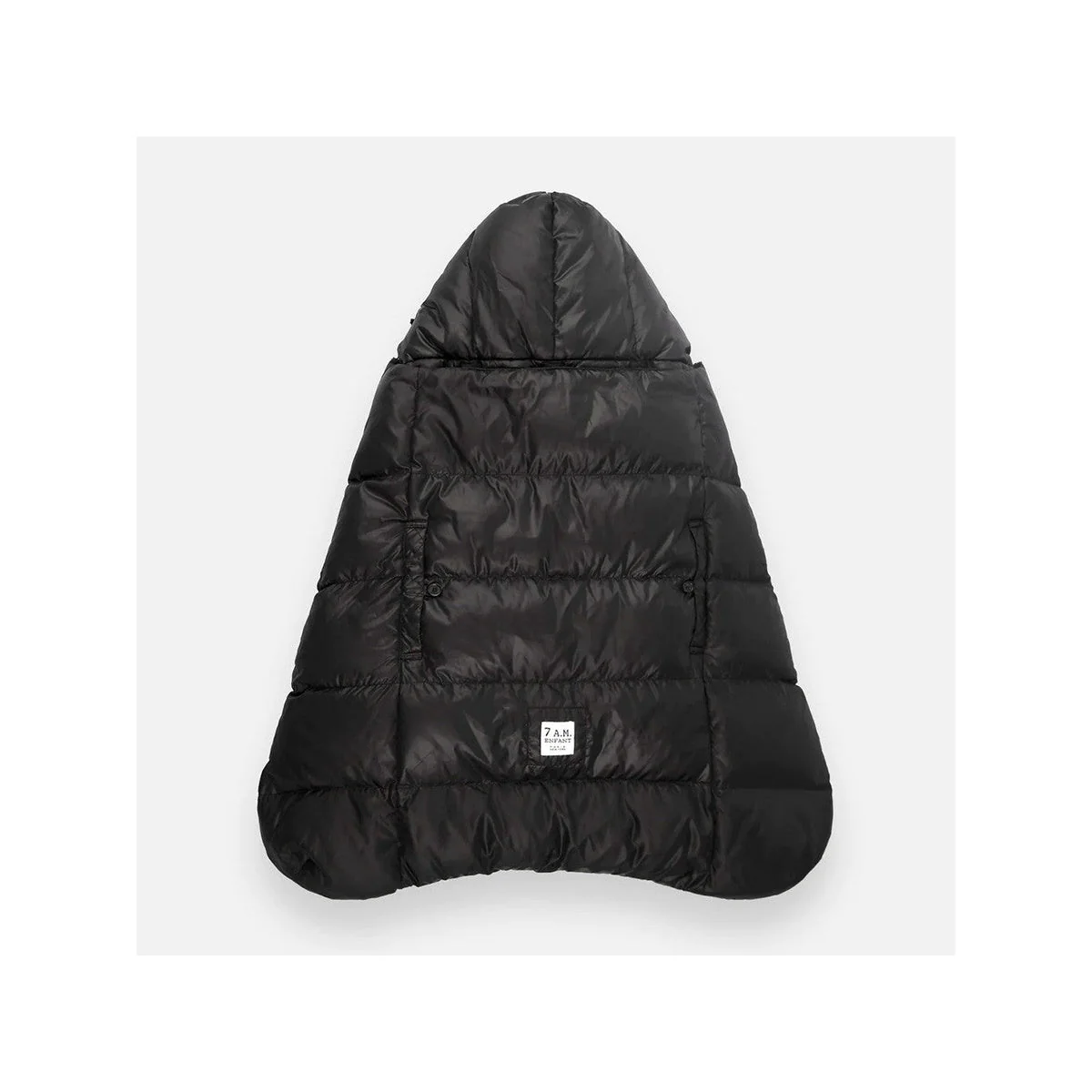 7AM Enfant K-Poncho in Black Plush Heavyweight - Image 7