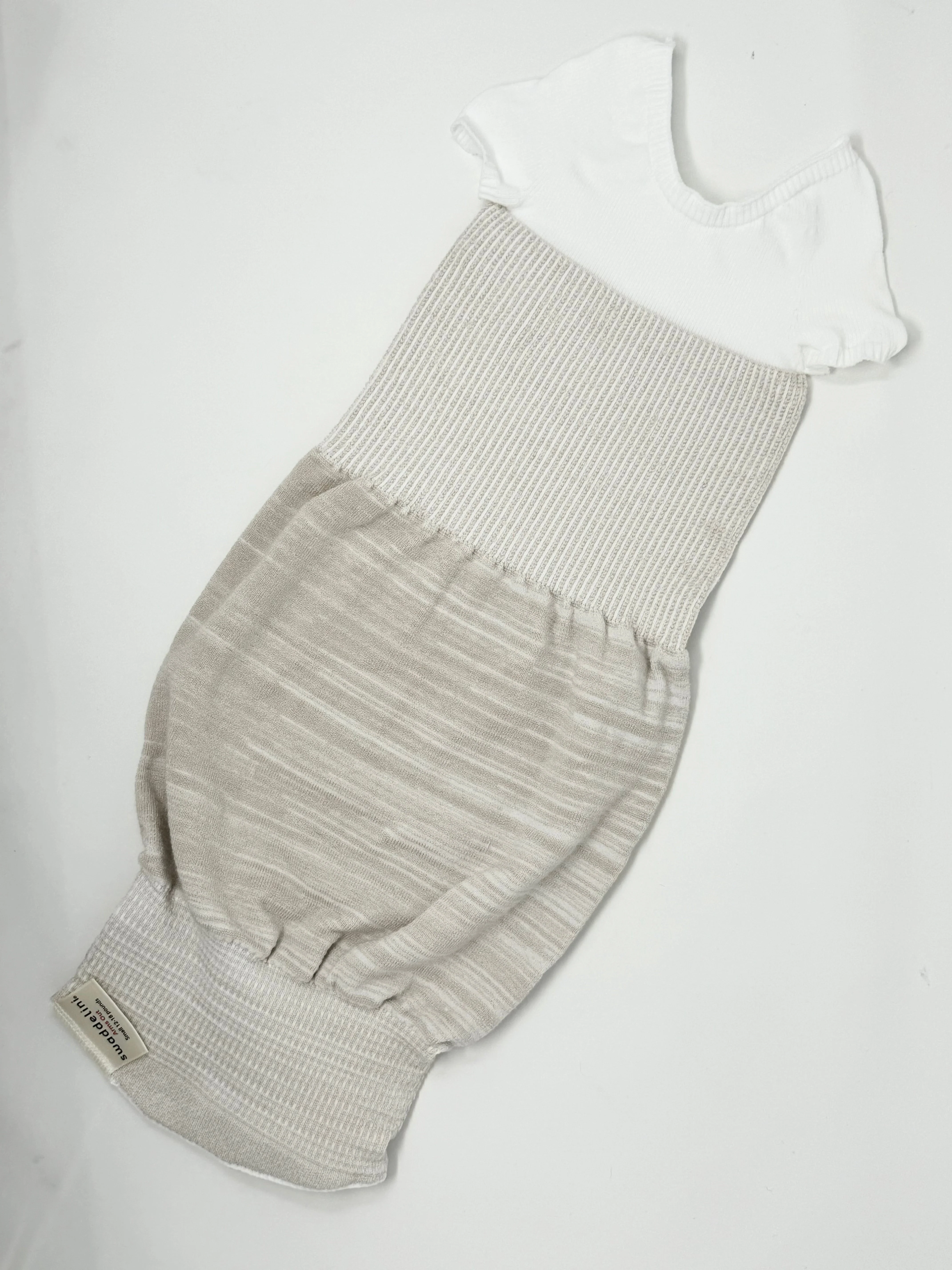 Swaddelini Bamboo Blend Beige Arms Out™ Short Sleeve Sleep Sack - Image 5