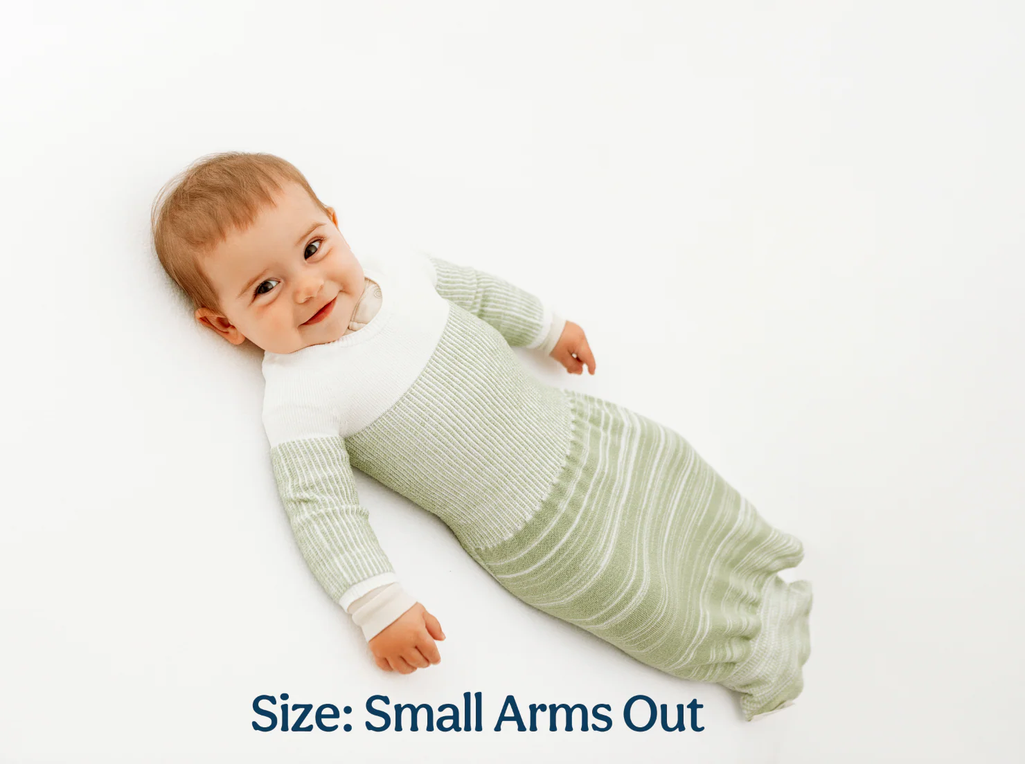 Swaddelini Bamboo Blend Mint Arms Out™ Long Sleeve Sleep Sack - Image 2
