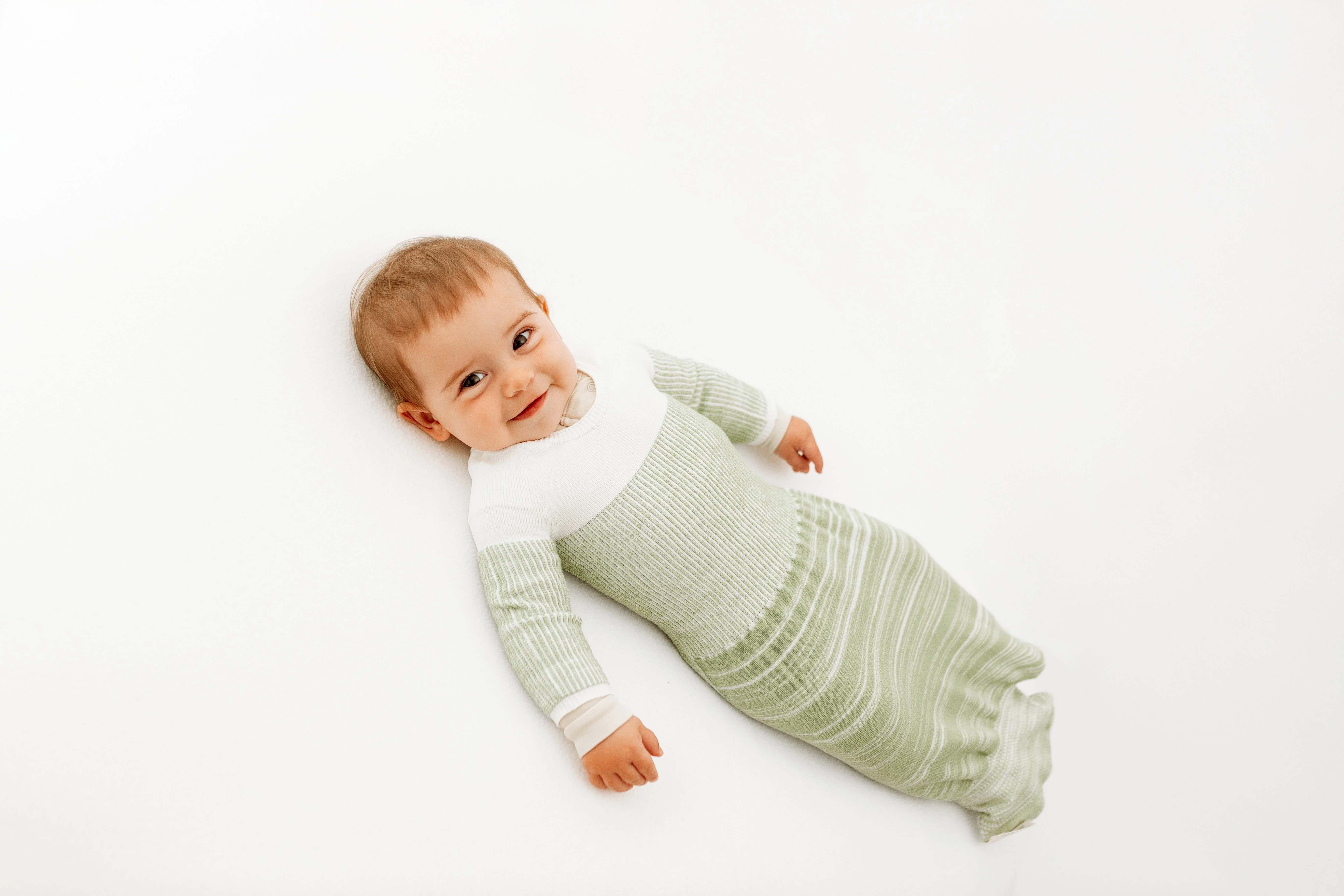 Swaddelini Bamboo Blend Mint Arms Out™ Long Sleeve Sleep Sack - Image 3