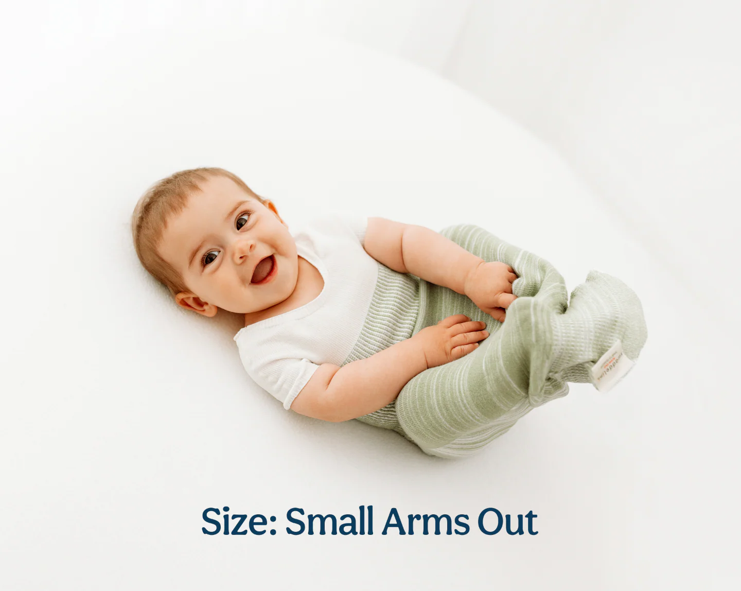 Swaddelini Bamboo Blend Mint Arms Out™ Short Sleeve Sleep Sack - Image 3