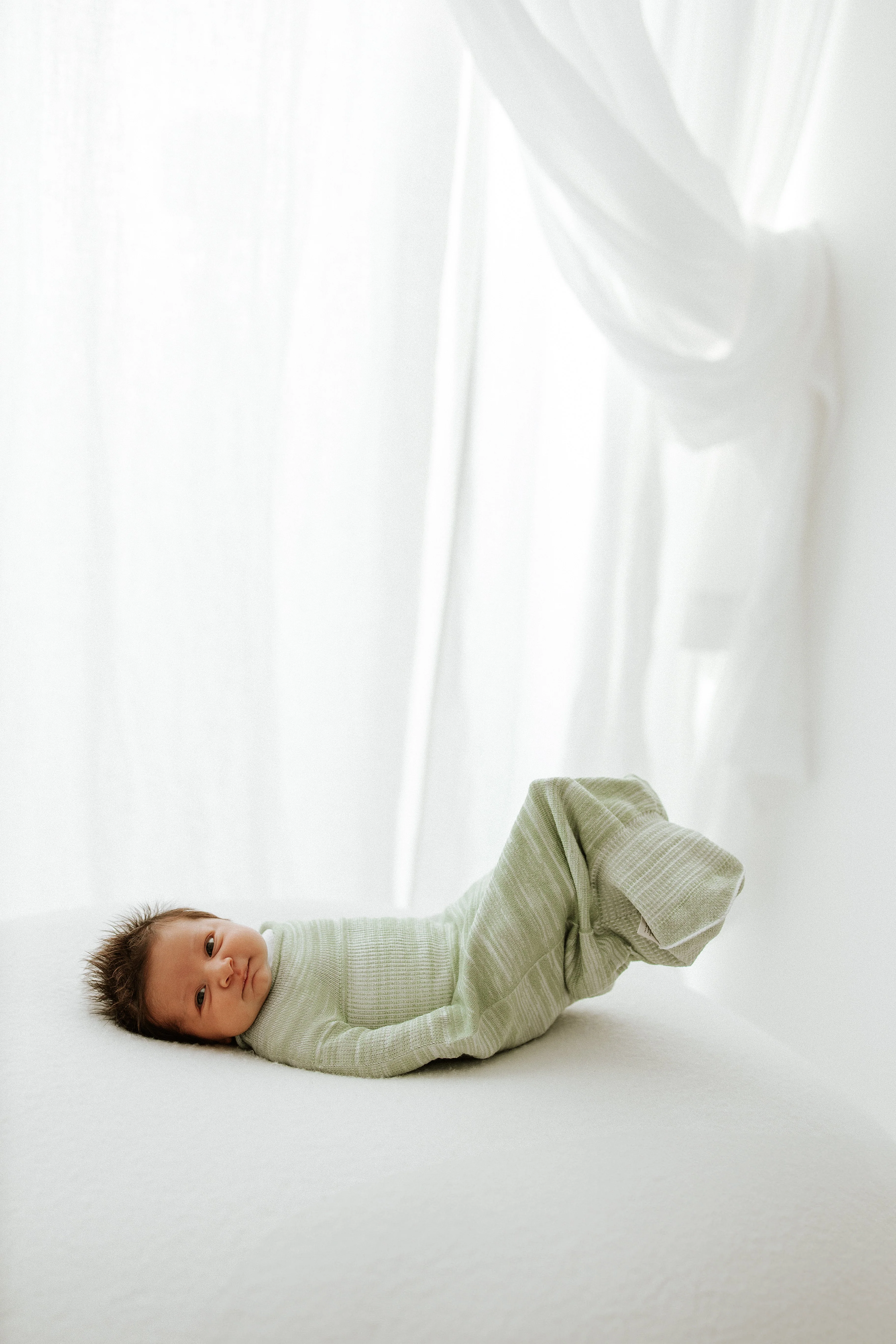 Swaddelini Bamboo Blend Mint Swaddle Sleep Sack - Image 10