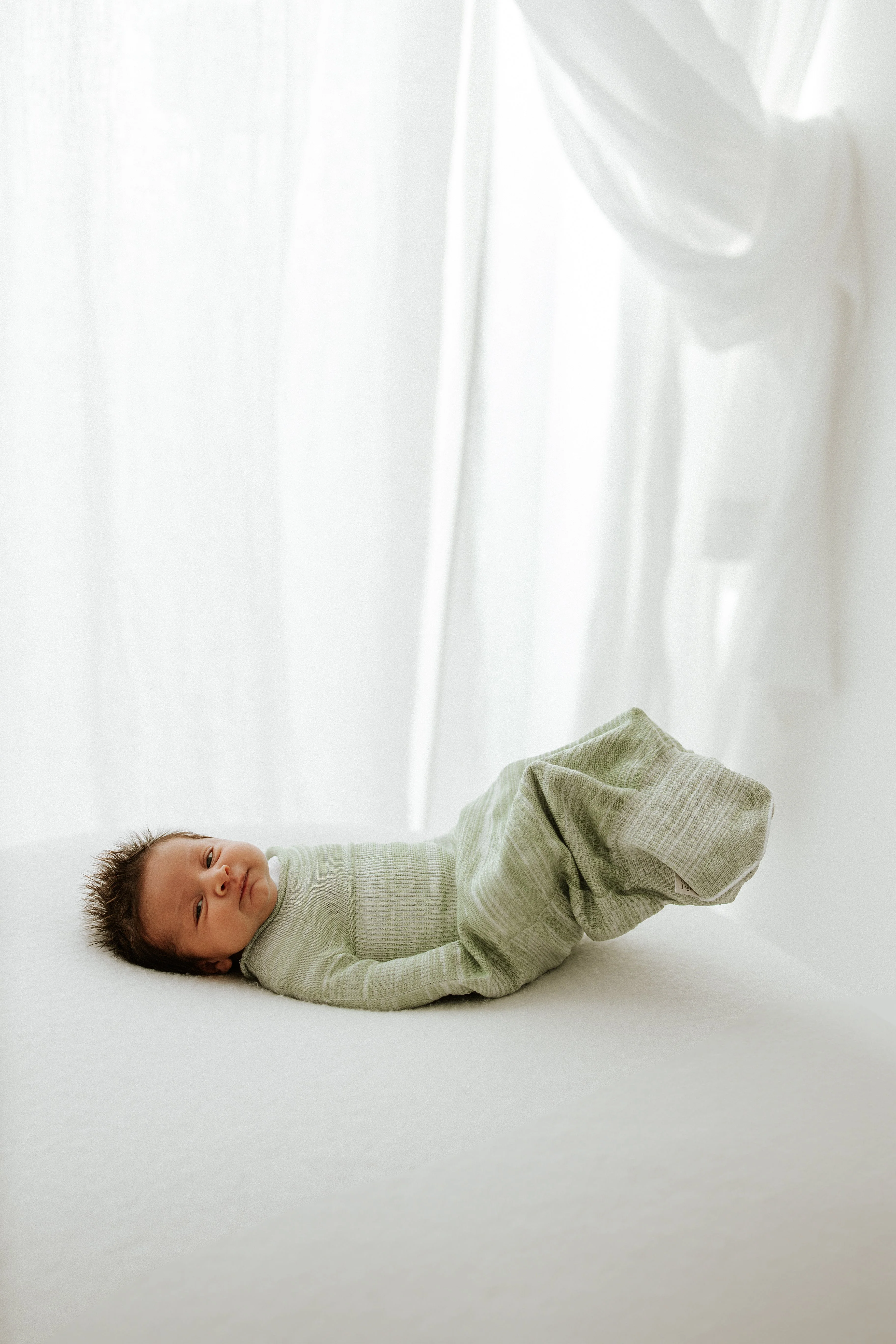Swaddelini Bamboo Blend Mint Swaddle Sleep Sack - Image 8