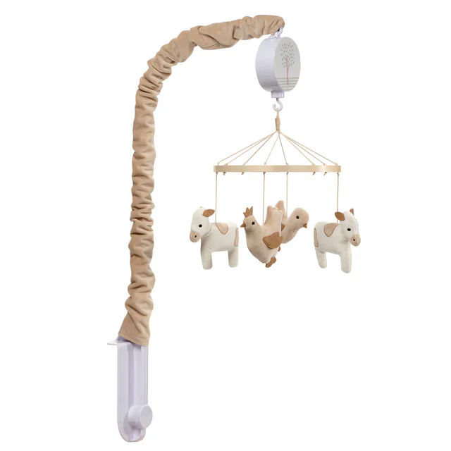 Bedtime Originals Farmyard Friends Musical Baby Crib Mobile Soother Toy - Image 5
