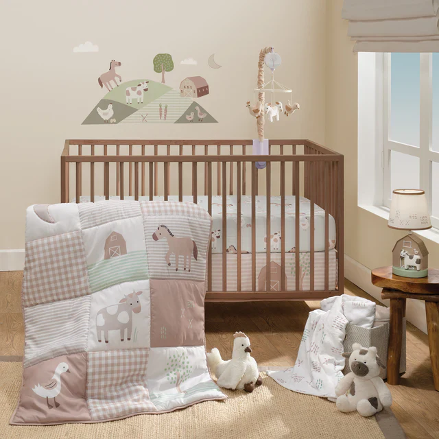 Bedtime Originals Farmyard Friends Musical Baby Crib Mobile Soother Toy - Image 6