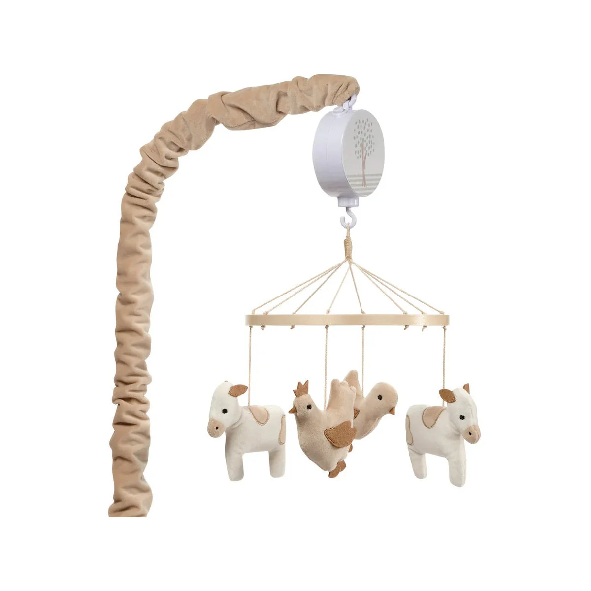 Bedtime Originals Farmyard Friends Musical Baby Crib Mobile Soother Toy - Image 7
