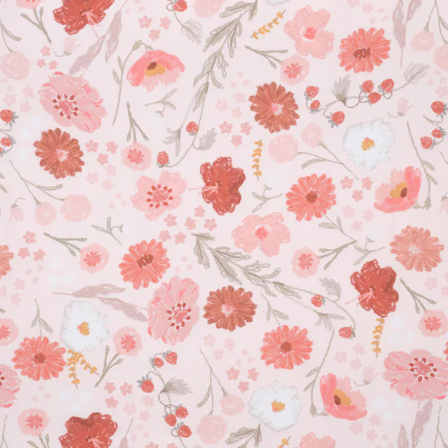 Bedtime Originals Flower Power Floral/Strawberry Baby Fitted Crib/Toddler Sheet - Image 4