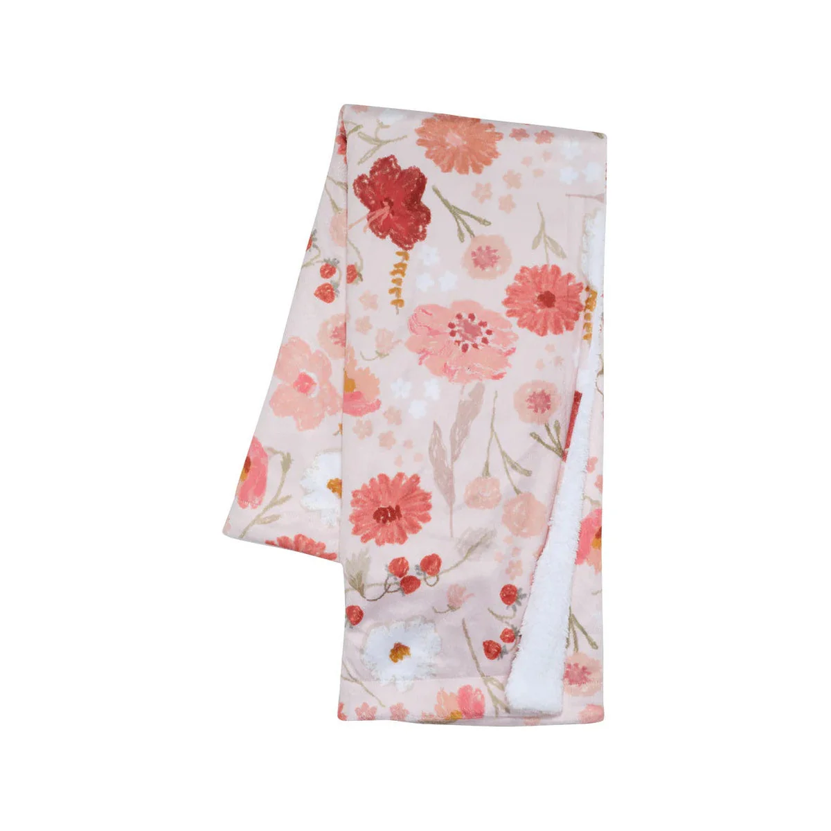 Bedtime Originals Flower Power Floral/Strawberry Soft/Cozy Fleece Baby Blanket - Image 8