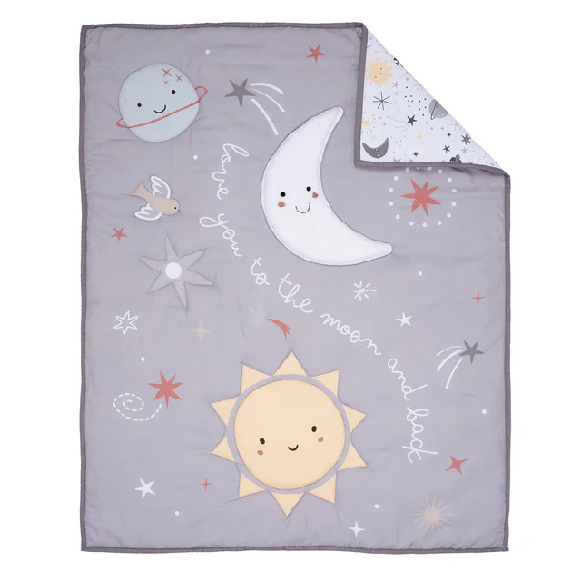 Bedtime Originals Little Star Celestial 3-Piece Nursery Baby Crib Bedding Set - Image 6