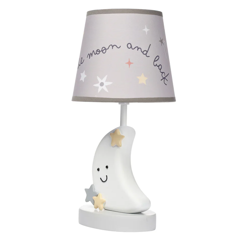 Bedtime Originals Little Star Celestial Moon Nursery Lamp with Shade and Bulb - Image 2