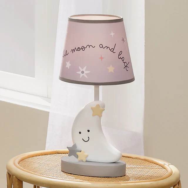 Bedtime Originals Little Star Celestial Moon Nursery Lamp with Shade and Bulb - Image 5