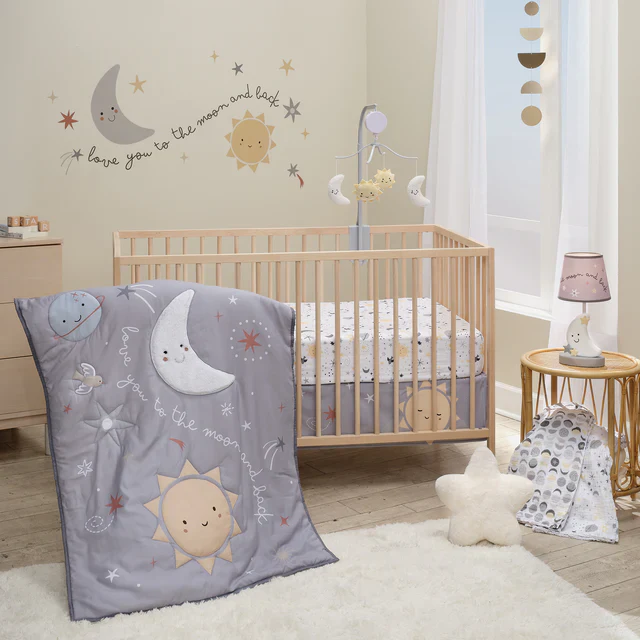Bedtime Originals Little Star Celestial Moon Nursery Lamp with Shade and Bulb - Image 6