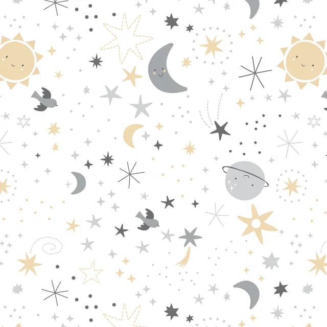 Bedtime Originals Little Star White Celestial Microfiber Baby Fitted Crib Sheet - Image 6