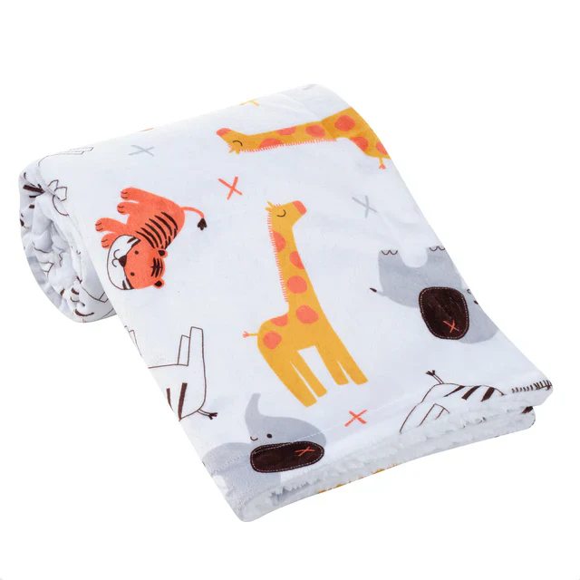 Bedtime Originals Lollipop Jungle Soft Fleece Safari-Themed Baby Blanket - Image 4