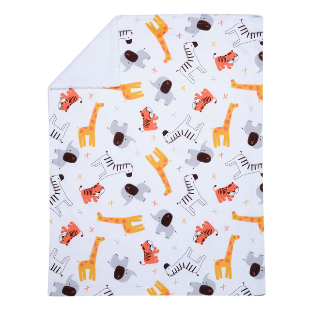 Bedtime Originals Lollipop Jungle Soft Fleece Safari-Themed Baby Blanket - Image 6