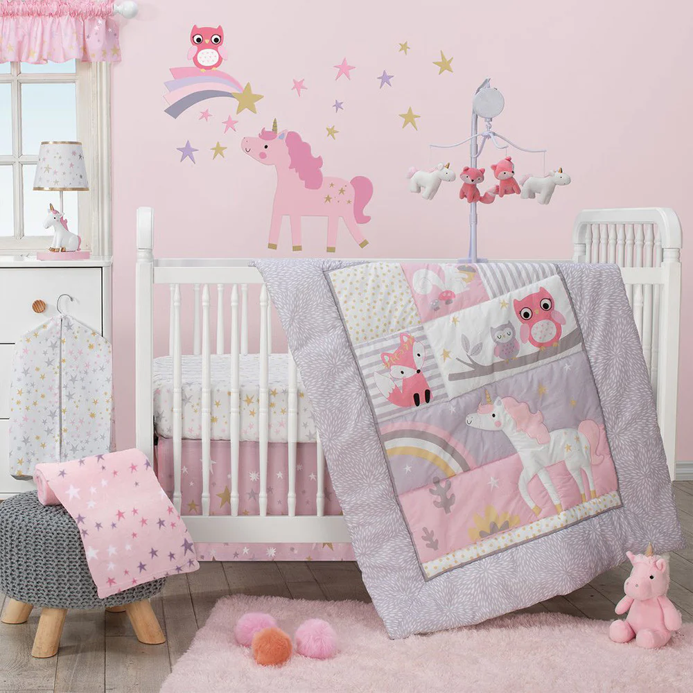 Bedtime Originals Rainbow Unicorn 3-Piece Bedding Set - Image 6
