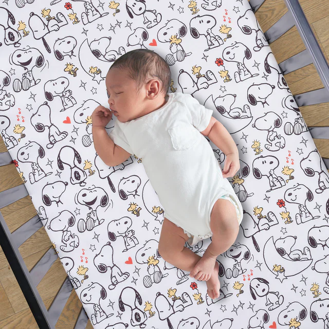 Bedtime Originals Snoopy Love 3-Piece Infant Baby Nursery Crib Bedding Set - Image 5