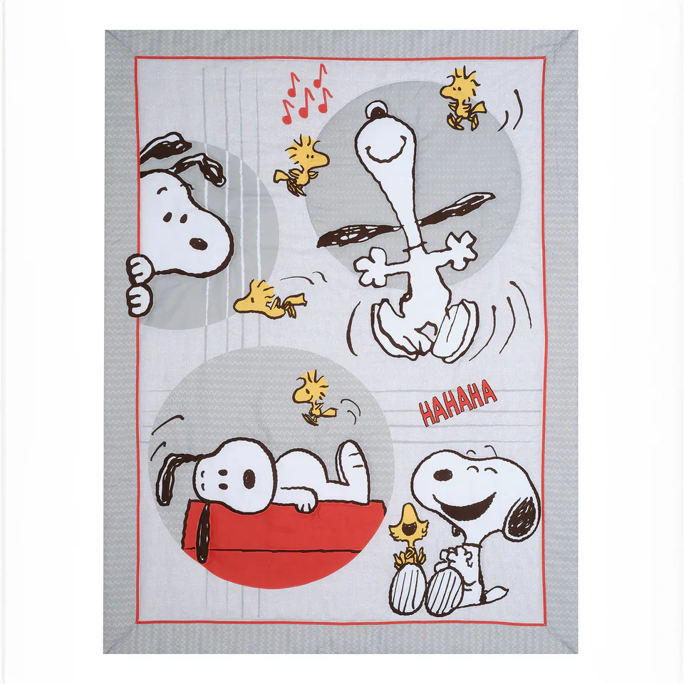 Bedtime Originals Snoopy Love 4-Piece Toddler Bedding Set - Gray/Red/White - Image 2