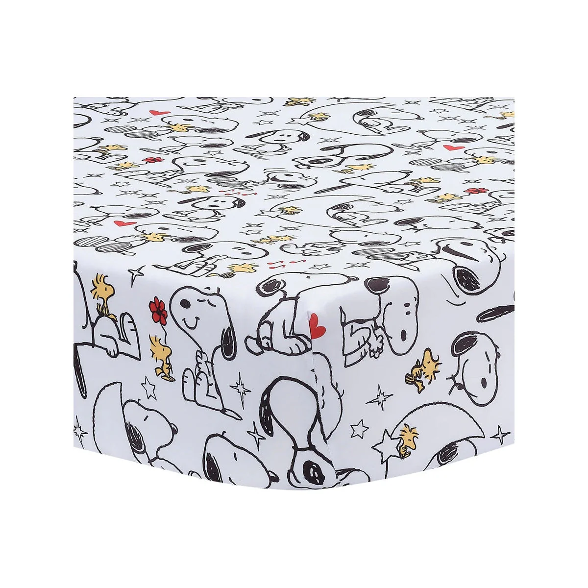 Bedtime Originals Snoopy Love Infant Baby/Toddler Fitted Crib Sheet - Image 6