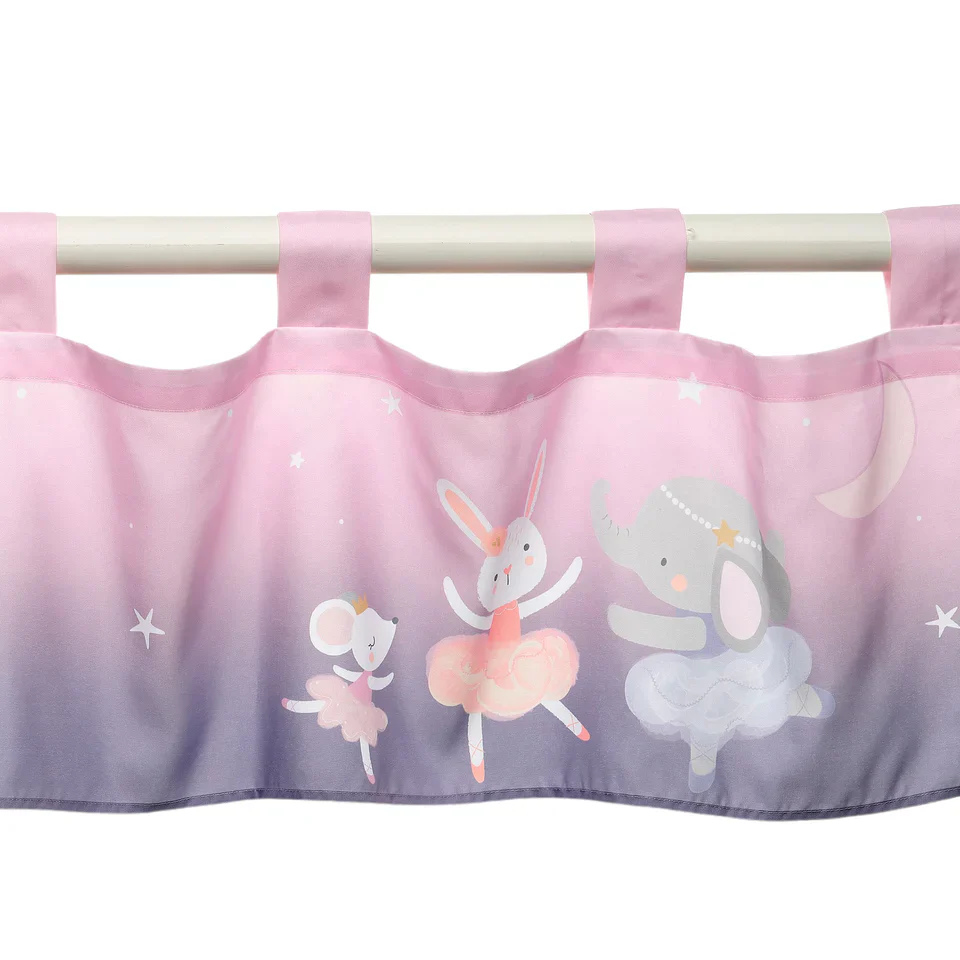 Bedtime Originals Tiny Dancer Ballet Animals Window Valance - Pink/Purple - Image 2