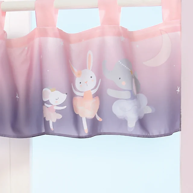 Bedtime Originals Tiny Dancer Ballet Animals Window Valance - Pink/Purple - Image 3