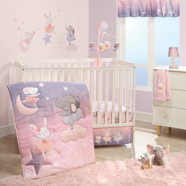 Bedtime Originals Tiny Dancer Ballet Animals Window Valance - Pink/Purple - Image 4