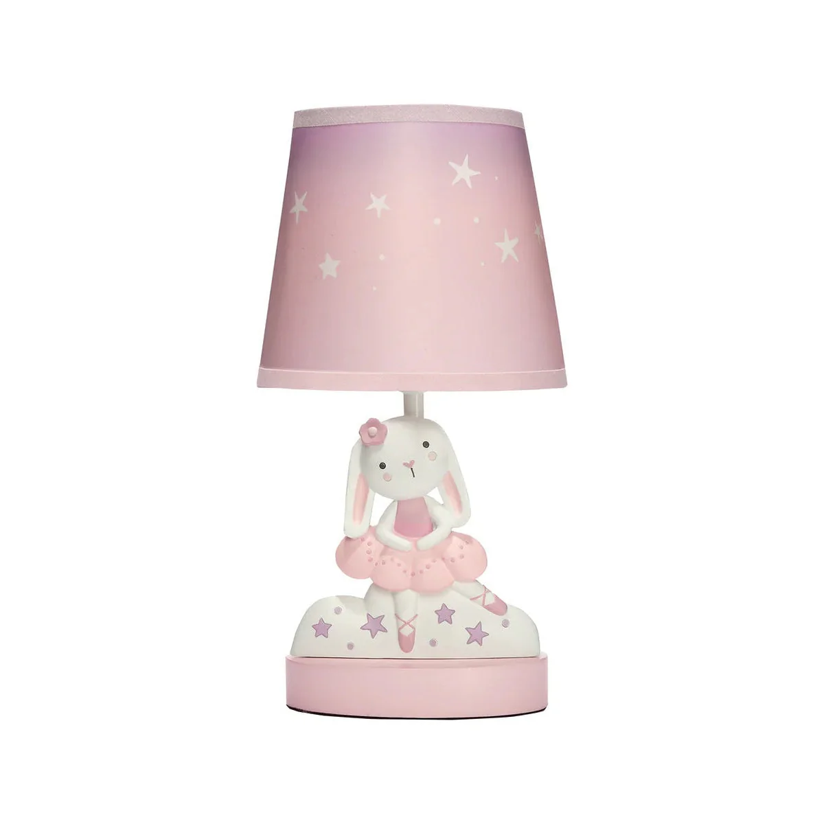 Bedtime Originals Tiny Dancer Bunny & Stars Pink Nursery Lamp with Shade & Bulb - Image 6