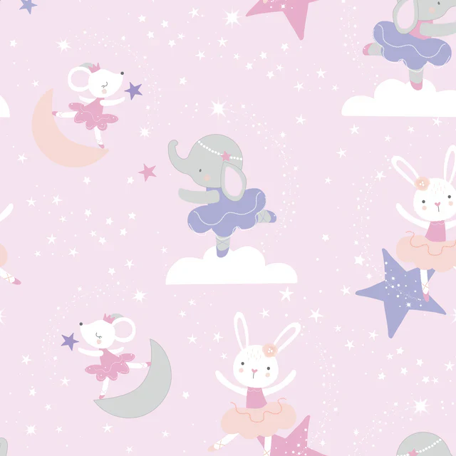 Bedtime Originals Tiny Dancer Elephant/Bunny Ballet Baby Fitted Crib Sheet - Pink - Image 5