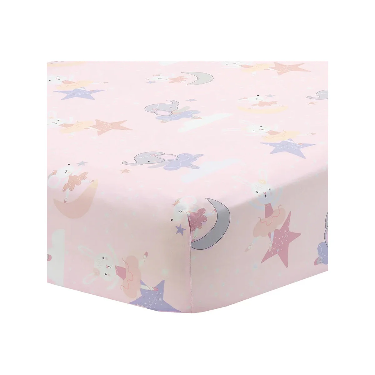 Bedtime Originals Tiny Dancer Elephant/Bunny Ballet Baby Fitted Crib Sheet - Pink - Image 6