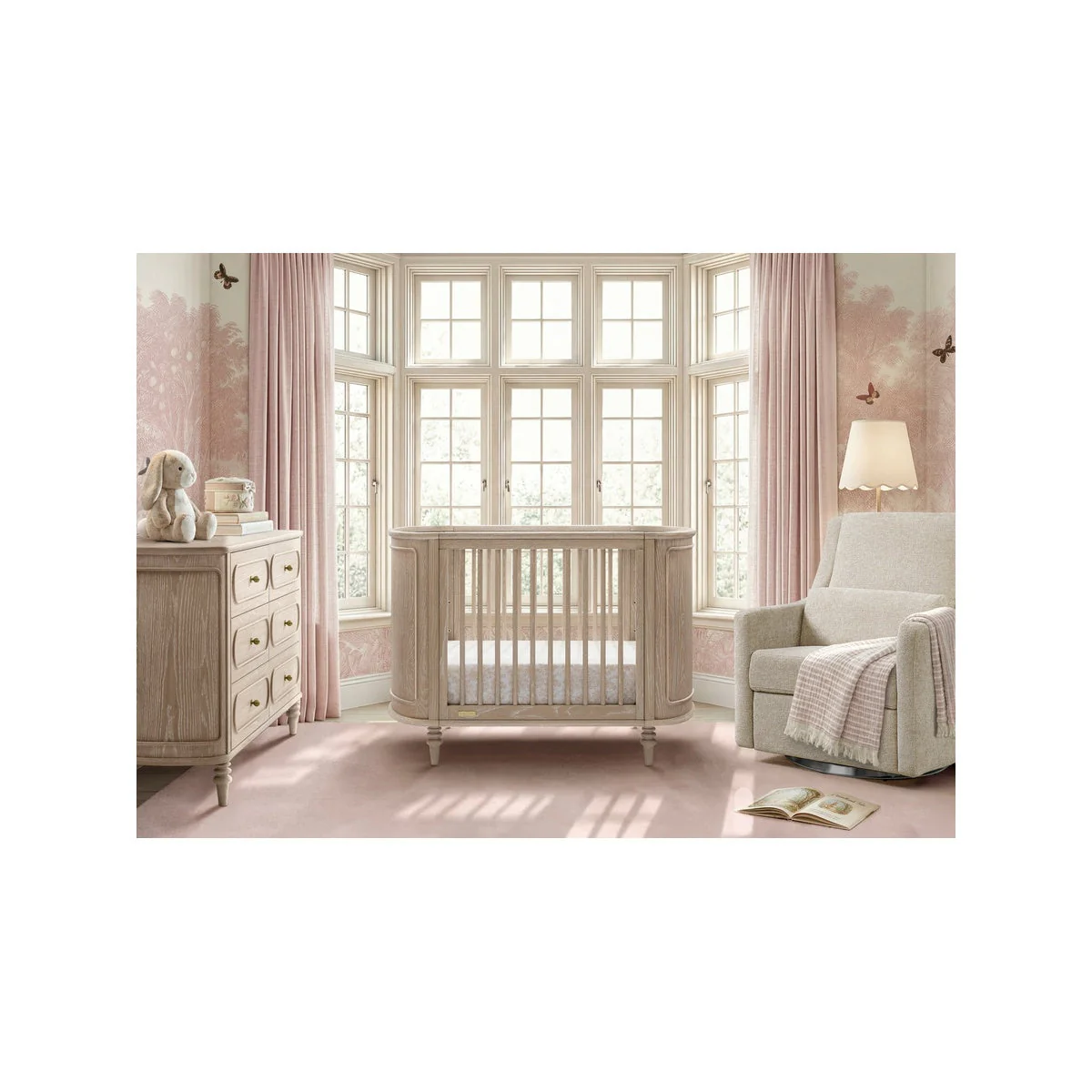 Bellini Provence 4-in-1 Oval Convertible Crib & Breathable Luxury Mattress - Image 3