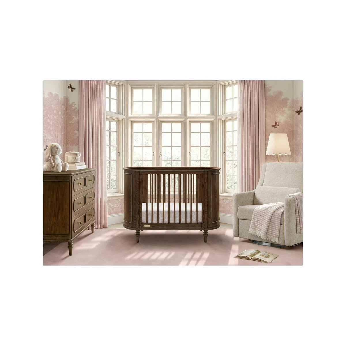 Bellini Provence 4-in-1 Oval Convertible Crib & Breathable Luxury Mattress - Image 4