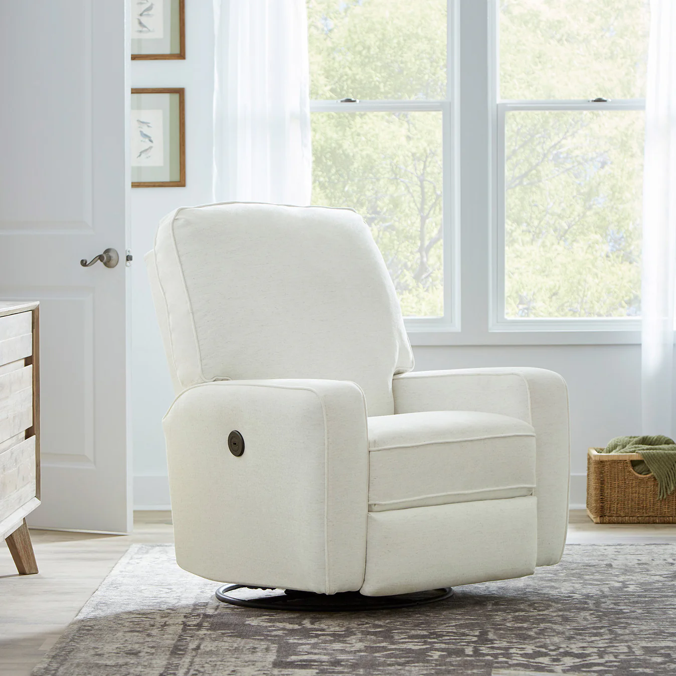 Storytime by Best Chairs Bilana Power Swivel Glider Recliner - Image 5