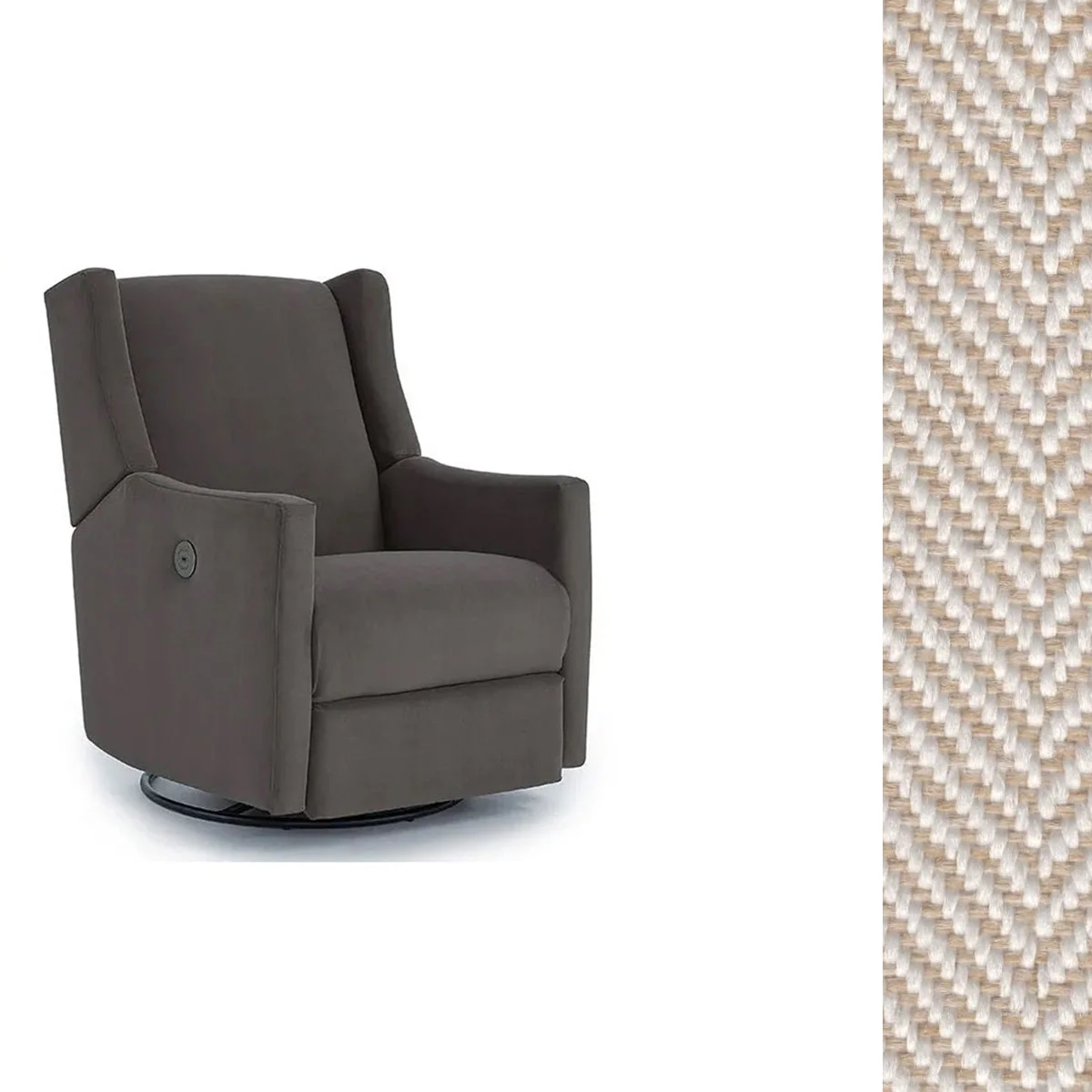Storytime by Best Chairs Lillian Power Swivel Glider Recliner - Image 103