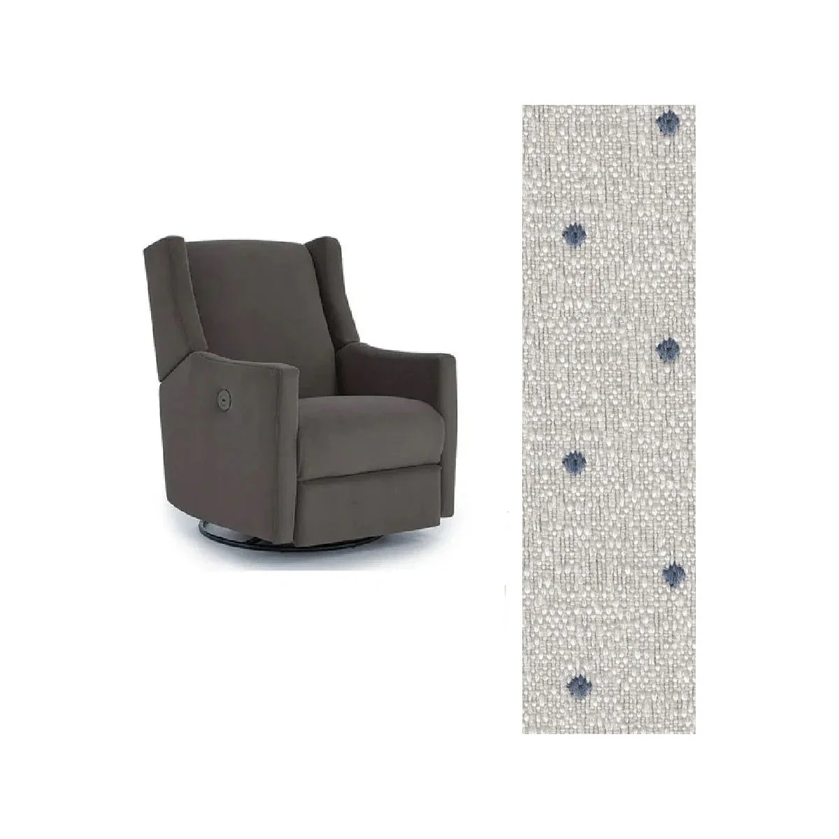 Storytime by Best Chairs Lillian Power Swivel Glider Recliner - Image 87