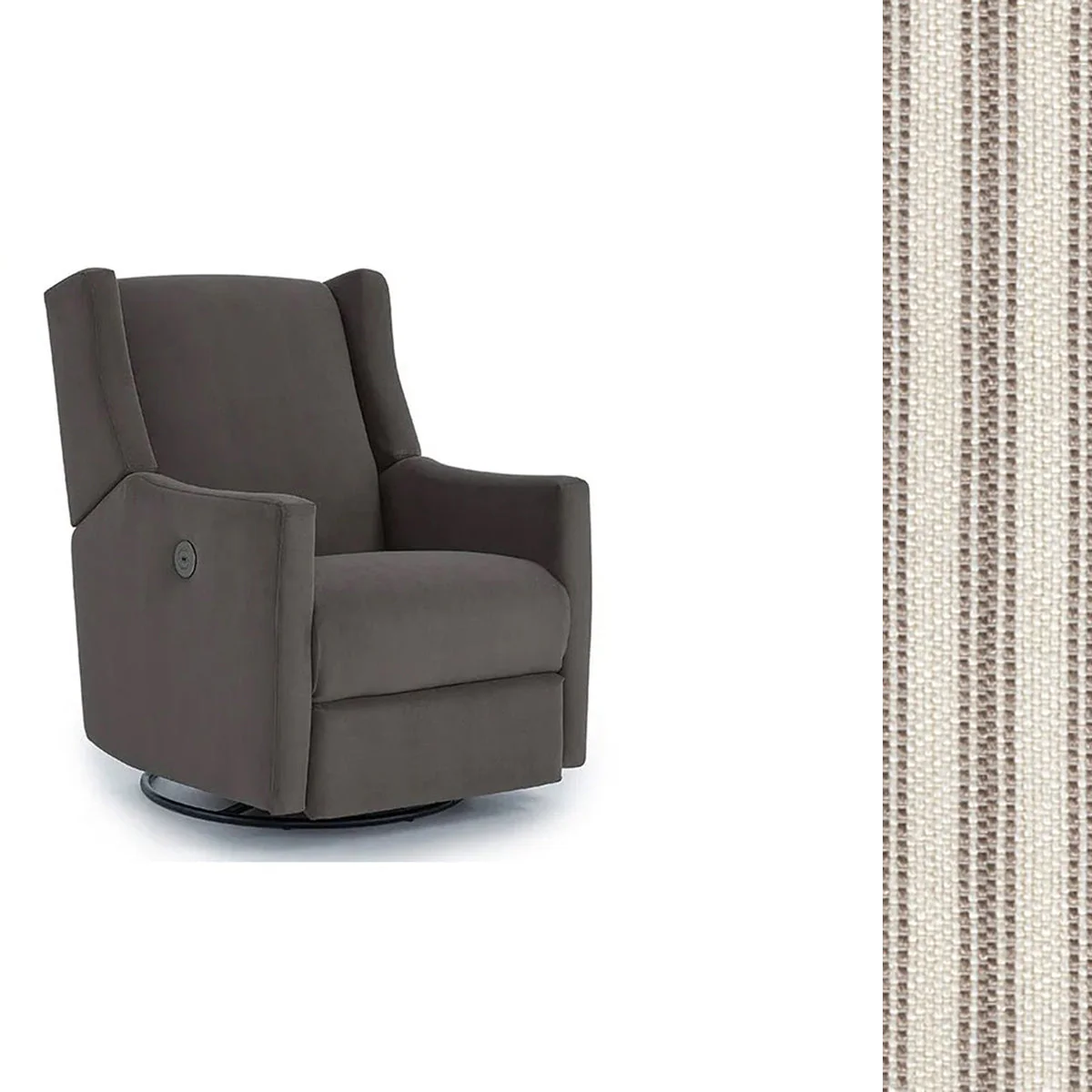 Storytime by Best Chairs Lillian Power Swivel Glider Recliner - Image 95
