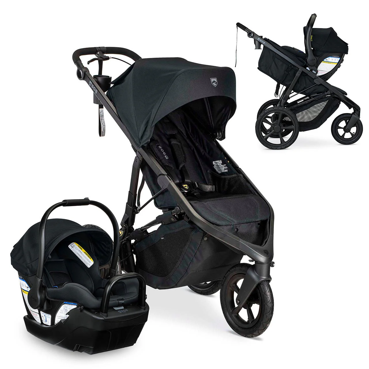BOB Wayfinder Travel System, Infant Car Seat and Stroller Combo ClickTight in Nightfall - Image 10