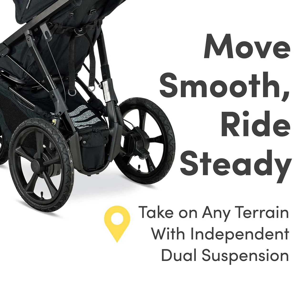 BOB Wayfinder Travel System, Infant Car Seat and Stroller Combo ClickTight in Nightfall - Image 6
