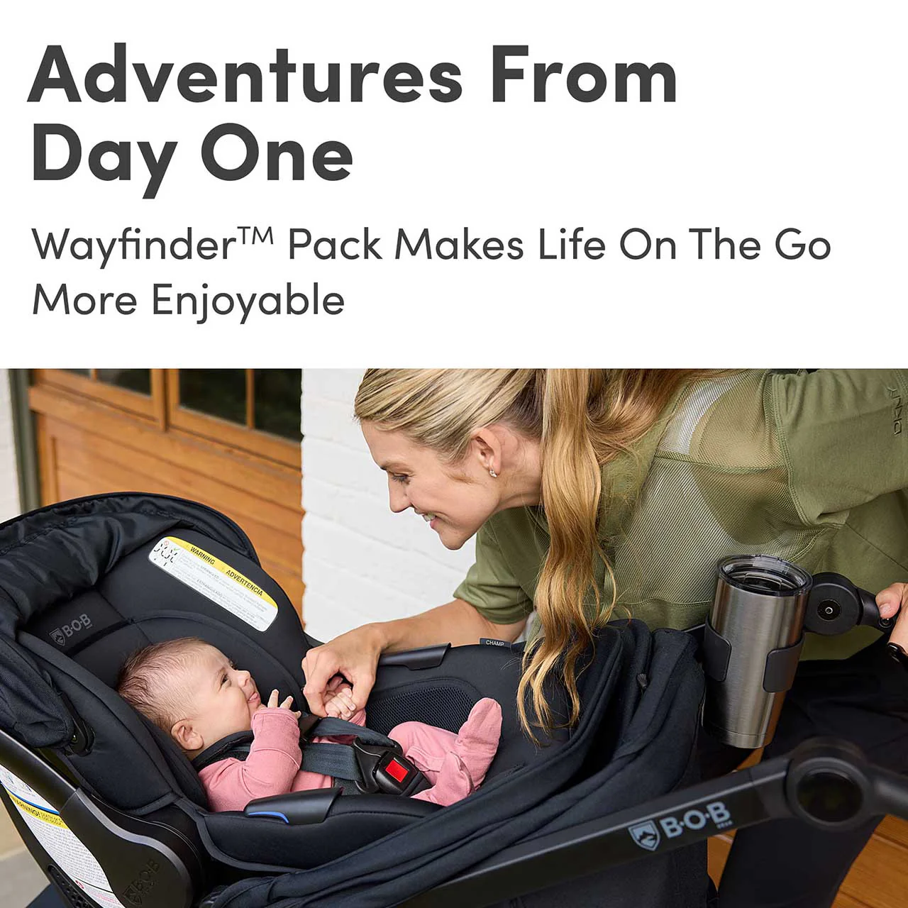 BOB Wayfinder Travel System, Infant Car Seat and Stroller Combo ClickTight in Nightfall - Image 8