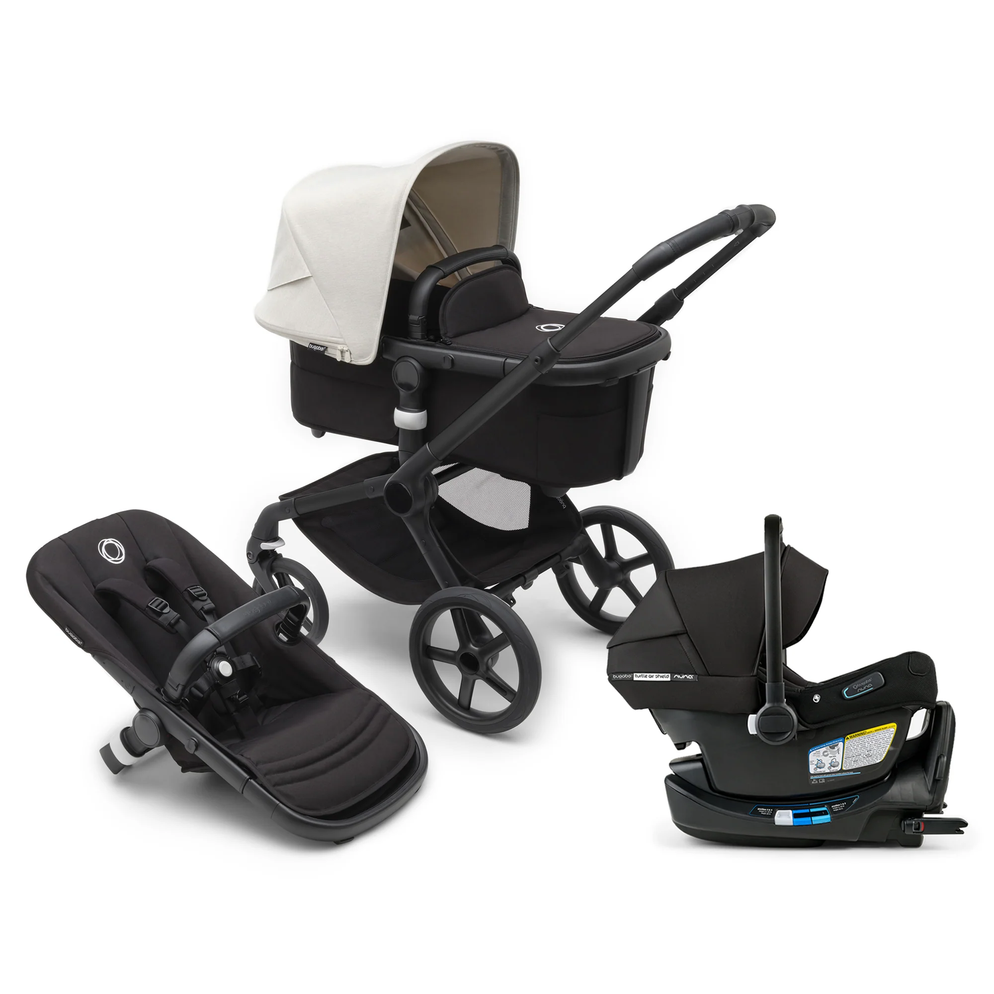 Bugaboo Fox 5 Renew Bassinet and Seat Stroller + Turtle Air Shield By Nuna Car Seat Travel System - Image 2