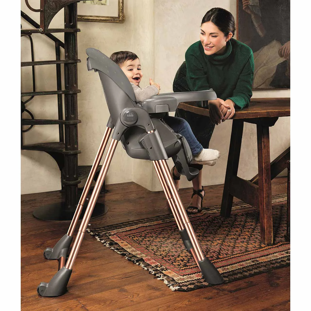 CAM Pappananna High Chair in Rose Gold - Image 3