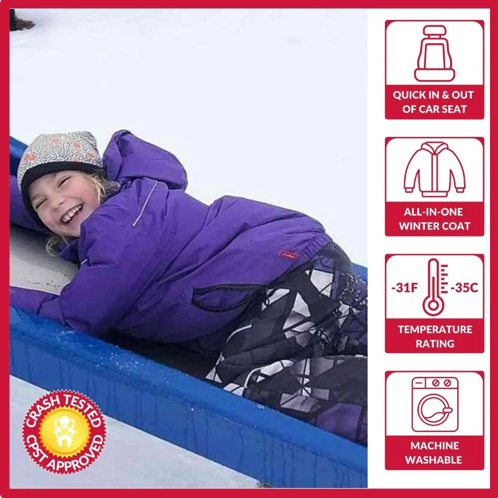 Onekid Car Seat Coat | The Road Coat Arctic - Purple - Image 2