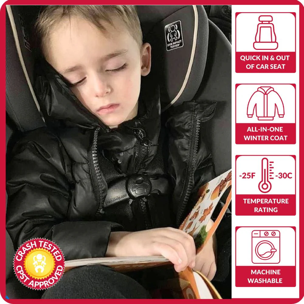Onekid Car Seat Coat | The Road Coat Down - Black - Image 2