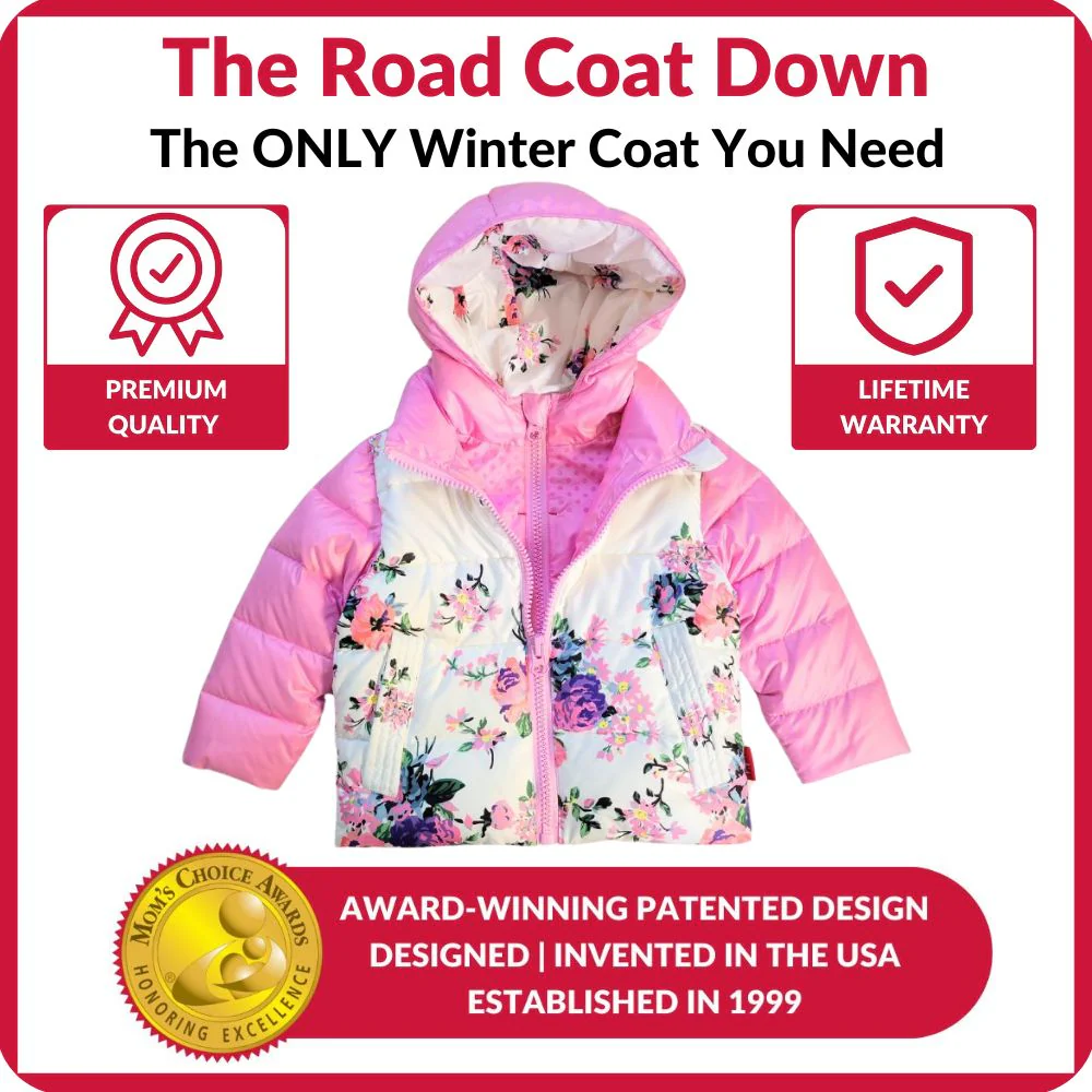 Onekid Car Seat Coat | The Road Coat Down - Floral Print - Image 6