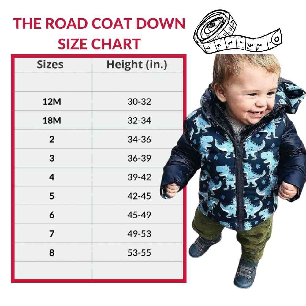 Onekid Car Seat Coat | The Road Coat Down - Navy Raptor Print - Image 7