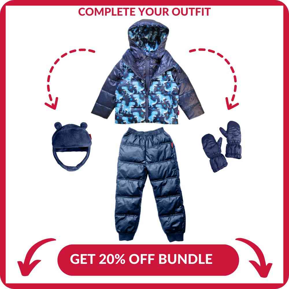Onekid Car Seat Coat | The Road Coat Down - Navy Raptor Print - Image 9