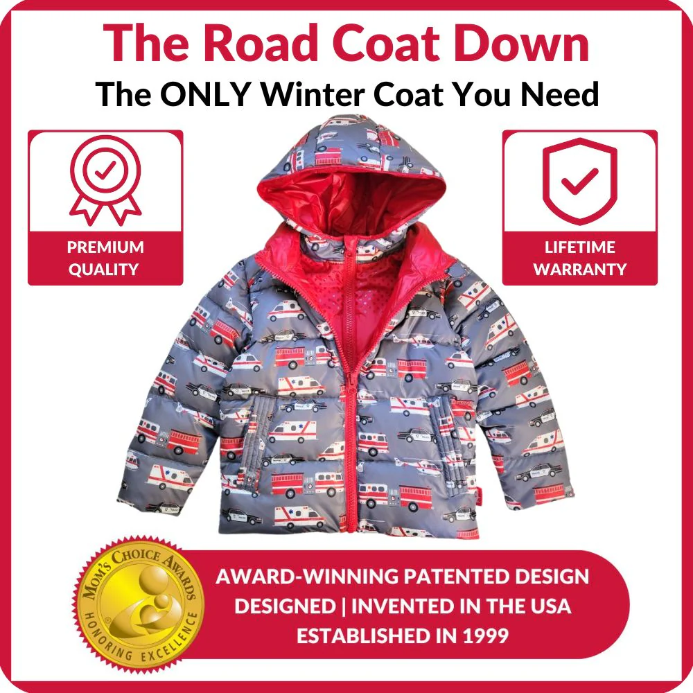 Onekid Car Seat Coat | The Road Coat Down - Rescue Print - Image 6